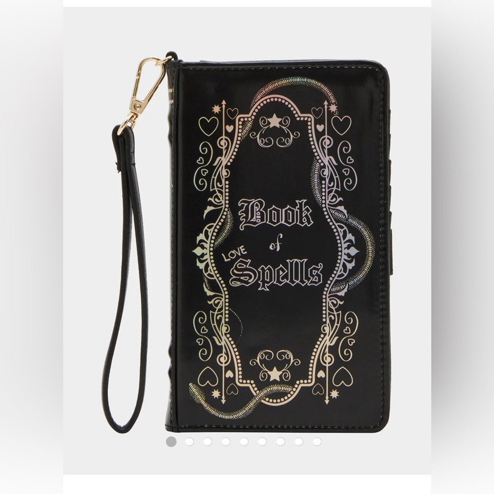 Betsey Johnson Black 'Book of Spells' Wristlet
